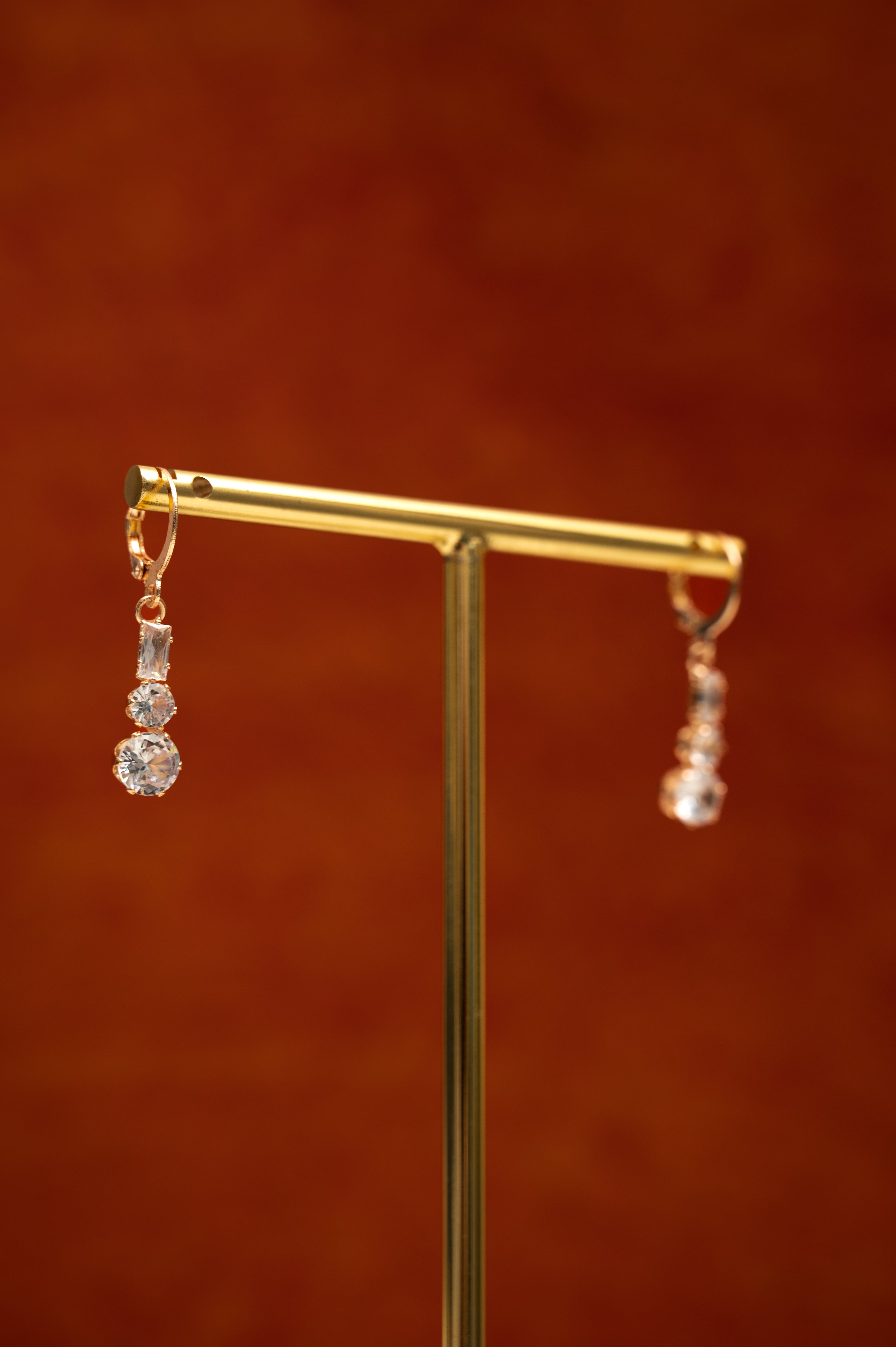 Halo Harmony Earrings Cubic Zirconia Alloy Drops & Danglers, Earring Set, Clip-on Earring