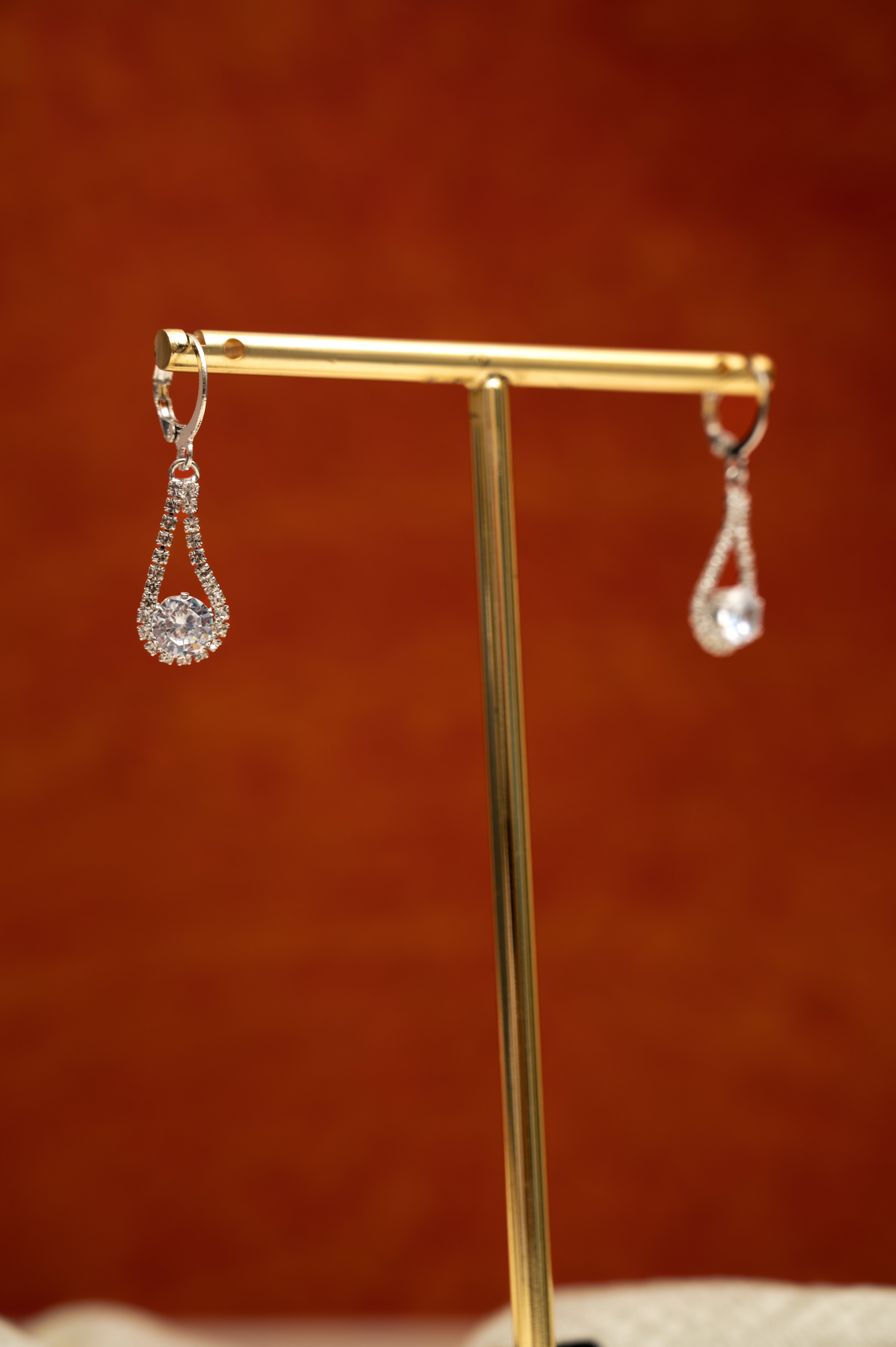 Halo Harmony Earrings Cubic Zirconia Alloy Drops & Danglers, Earring Set, Clip-on Earring