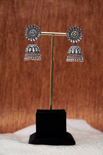 Radiant Floral Jhumka Earrings