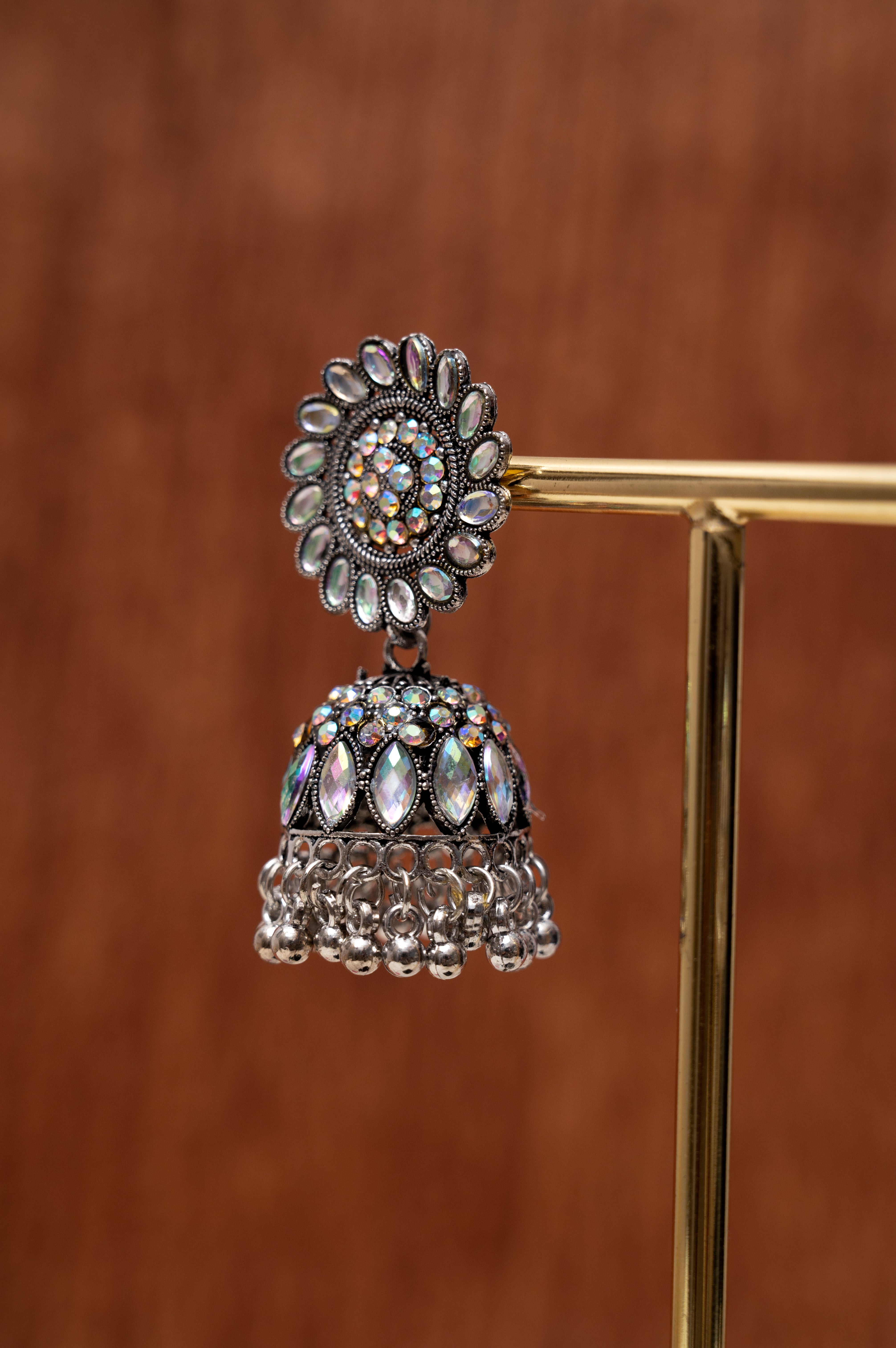 Radiant Floral Jhumka Earrings