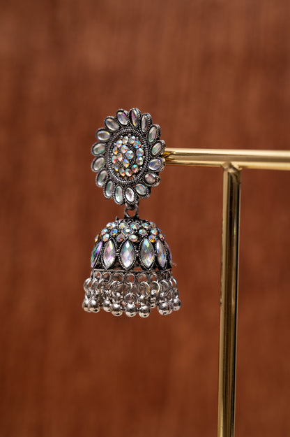 Radiant Floral Jhumka Earrings