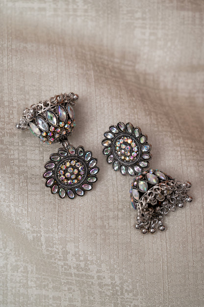 Radiant Floral Jhumka Earrings