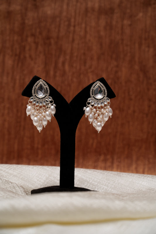 Teardrop Pearl Cascade Earrings