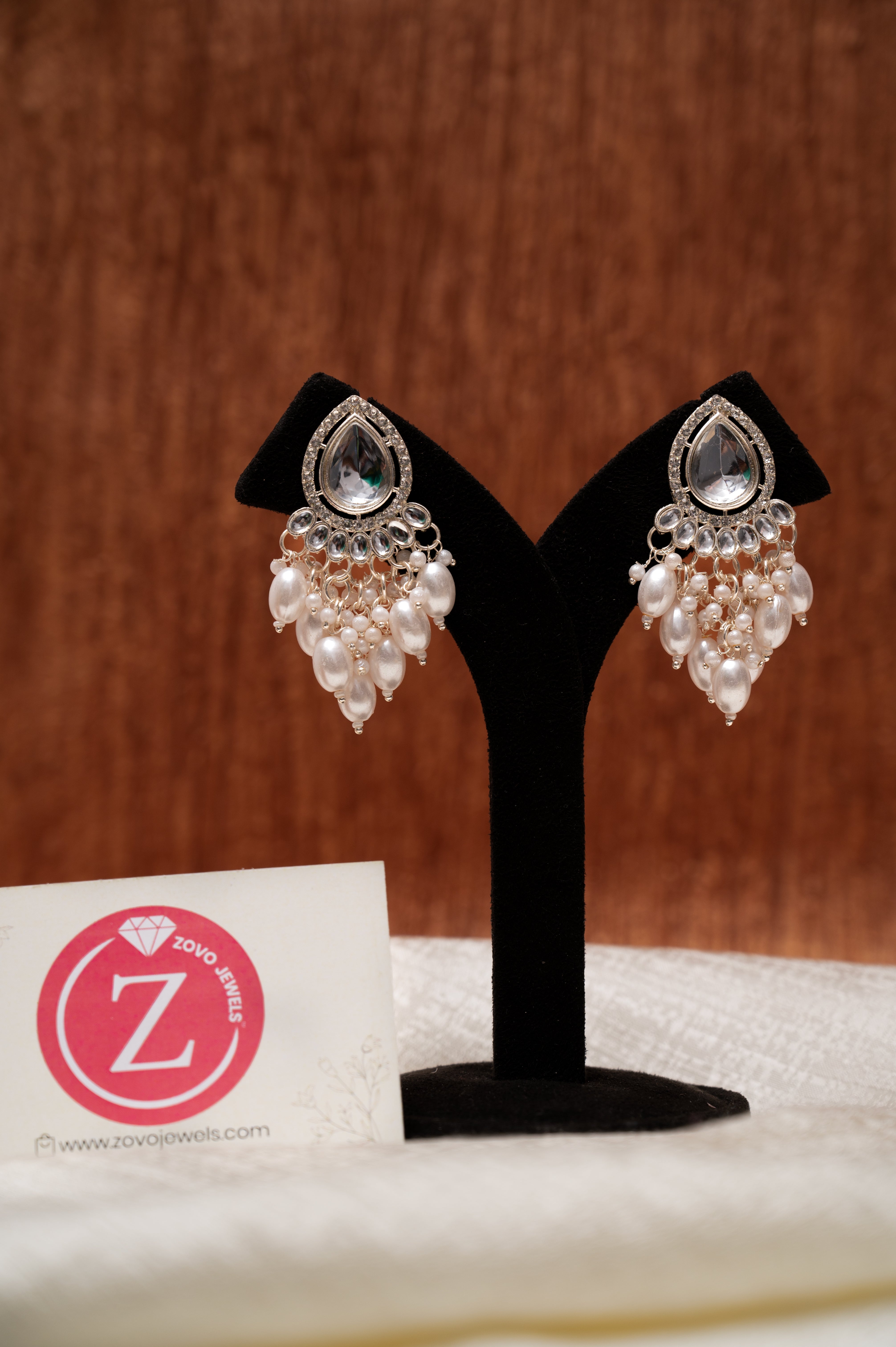 Teardrop Pearl Cascade Earrings