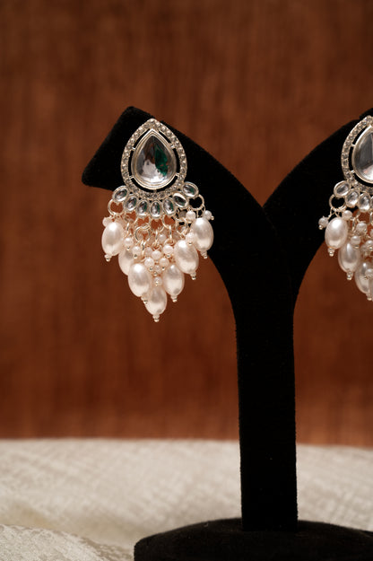 Teardrop Pearl Cascade Earrings