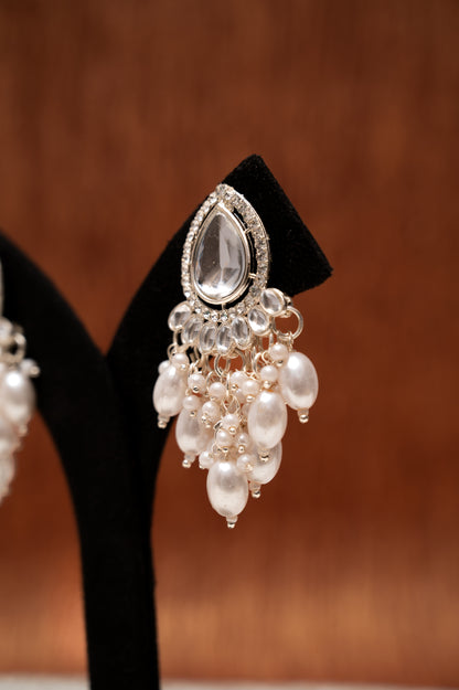 Teardrop Pearl Cascade Earrings