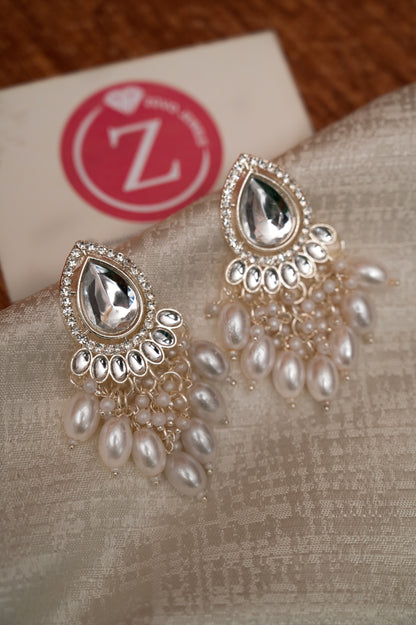 Teardrop Pearl Cascade Earrings