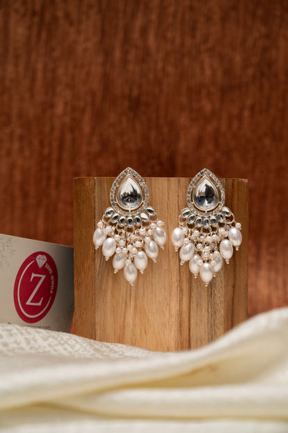 Teardrop Pearl Cascade Earrings