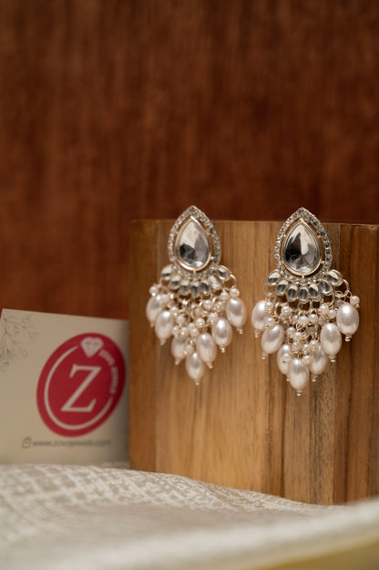 Teardrop Pearl Cascade Earrings