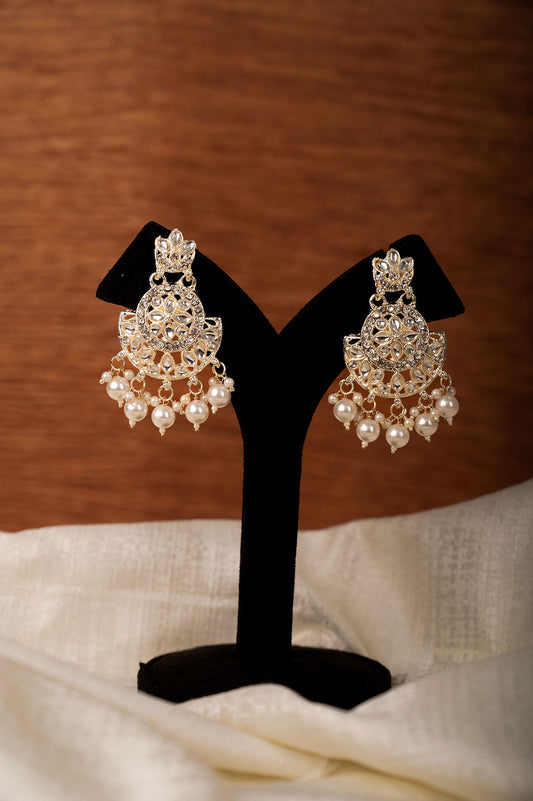 Silver Chandelier Jhumka Earrings / Statement Earrings