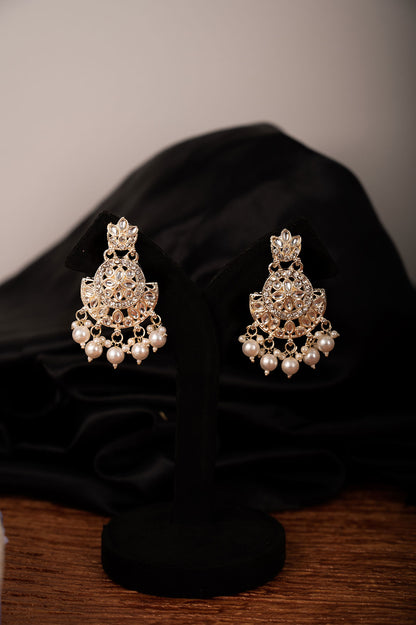 Silver Chandelier Jhumka Earrings / Statement Earrings