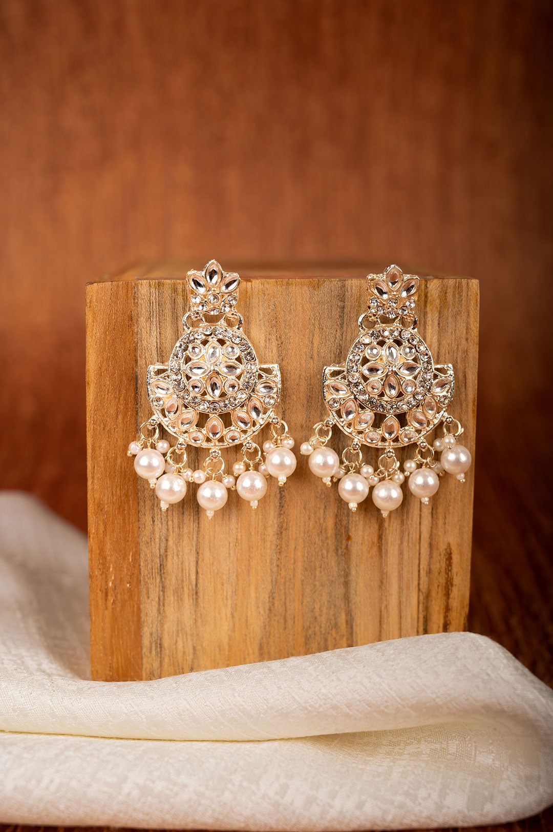 Silver Chandelier Jhumka Earrings / Statement Earrings