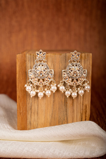 Silver Chandelier Jhumka Earrings / Statement Earrings