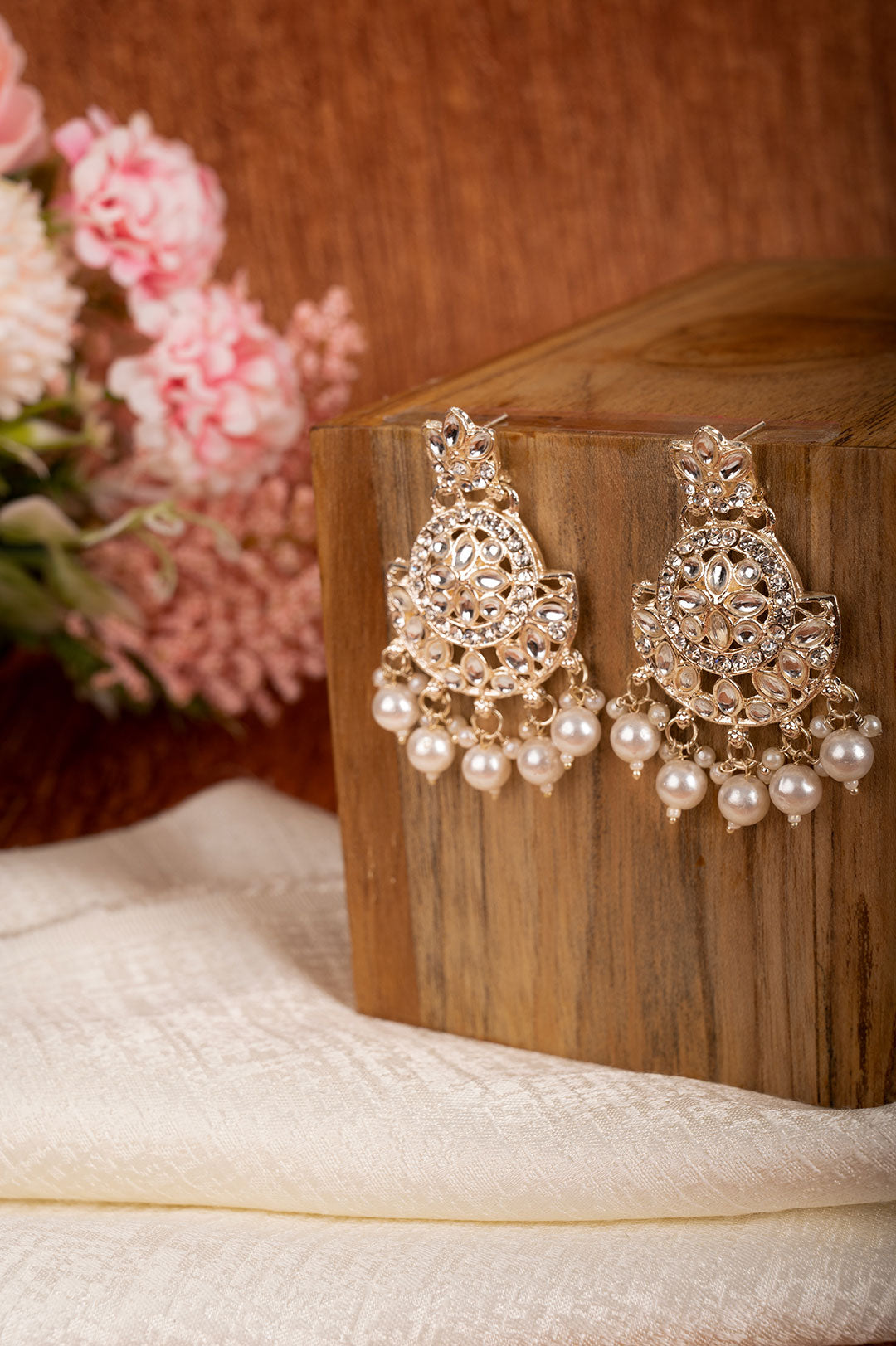 Silver Chandelier Jhumka Earrings / Statement Earrings