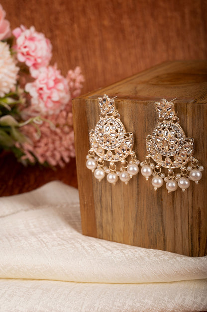Silver Chandelier Jhumka Earrings / Statement Earrings