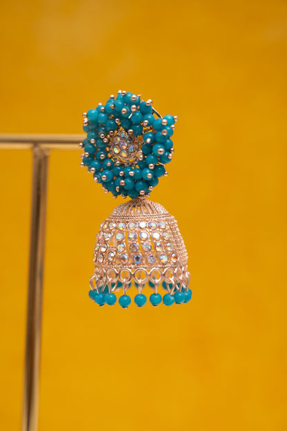Sea Green Earring Jhumki Set