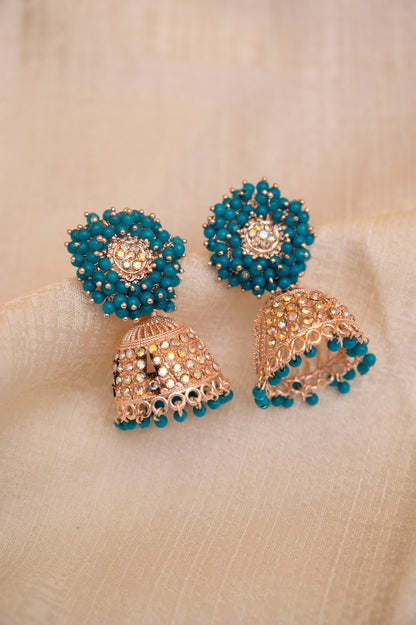 Sea Green Earring Jhumki Set