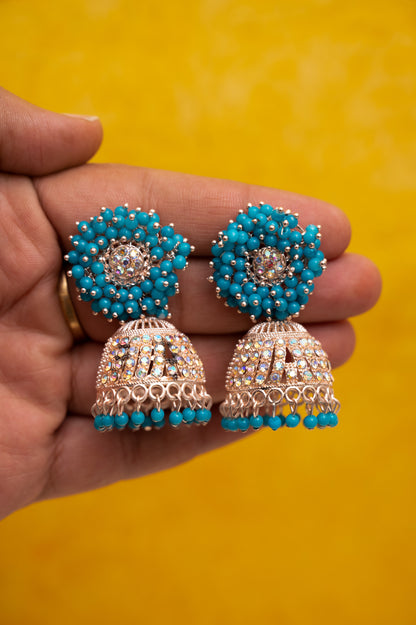 Sea Green Earring Jhumki Set