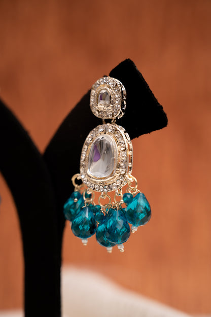 Sea Green Brass Jhumki Earring, Drops & Danglers