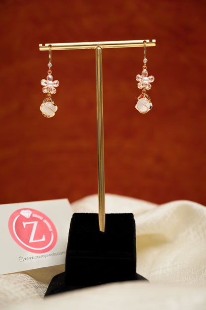 Blossom Glow Alloy Earring Set, Drop Earring