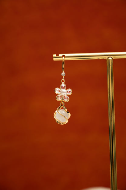 Blossom Glow Alloy Earring Set, Drop Earring