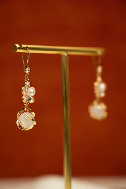 Blossom Glow Alloy Earring Set, Drop Earring