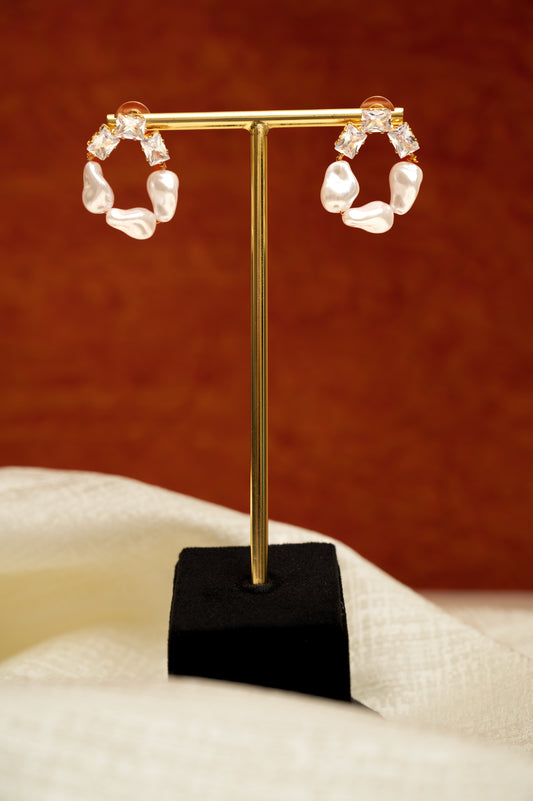 Frozen Dewdrop Elegance Earring’s Cubic Zirconia Alloy Clip-on Earring, Drops & Danglers