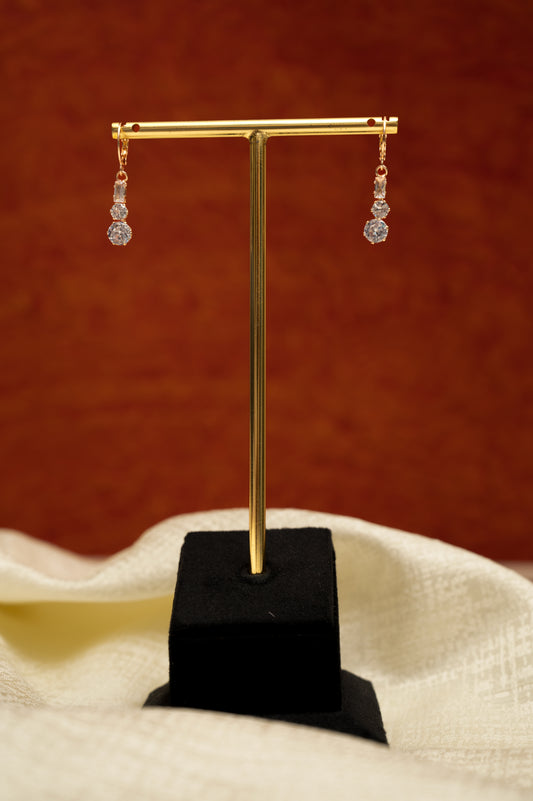 Halo Harmony Earrings Cubic Zirconia Alloy Drops & Danglers, Earring Set, Clip-on Earring
