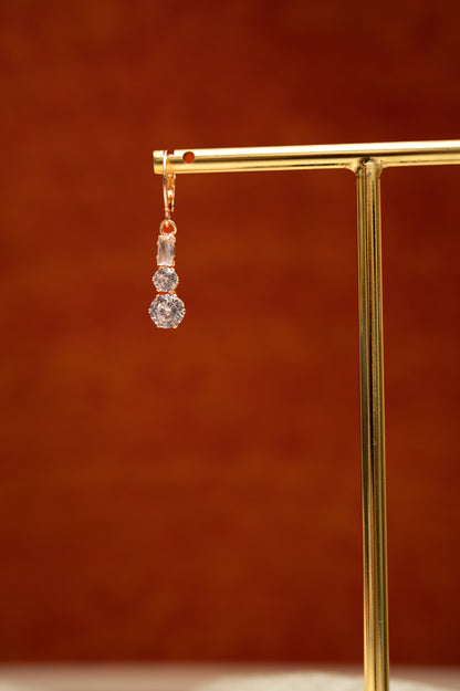 Halo Harmony Earrings Cubic Zirconia Alloy Drops & Danglers, Earring Set, Clip-on Earring