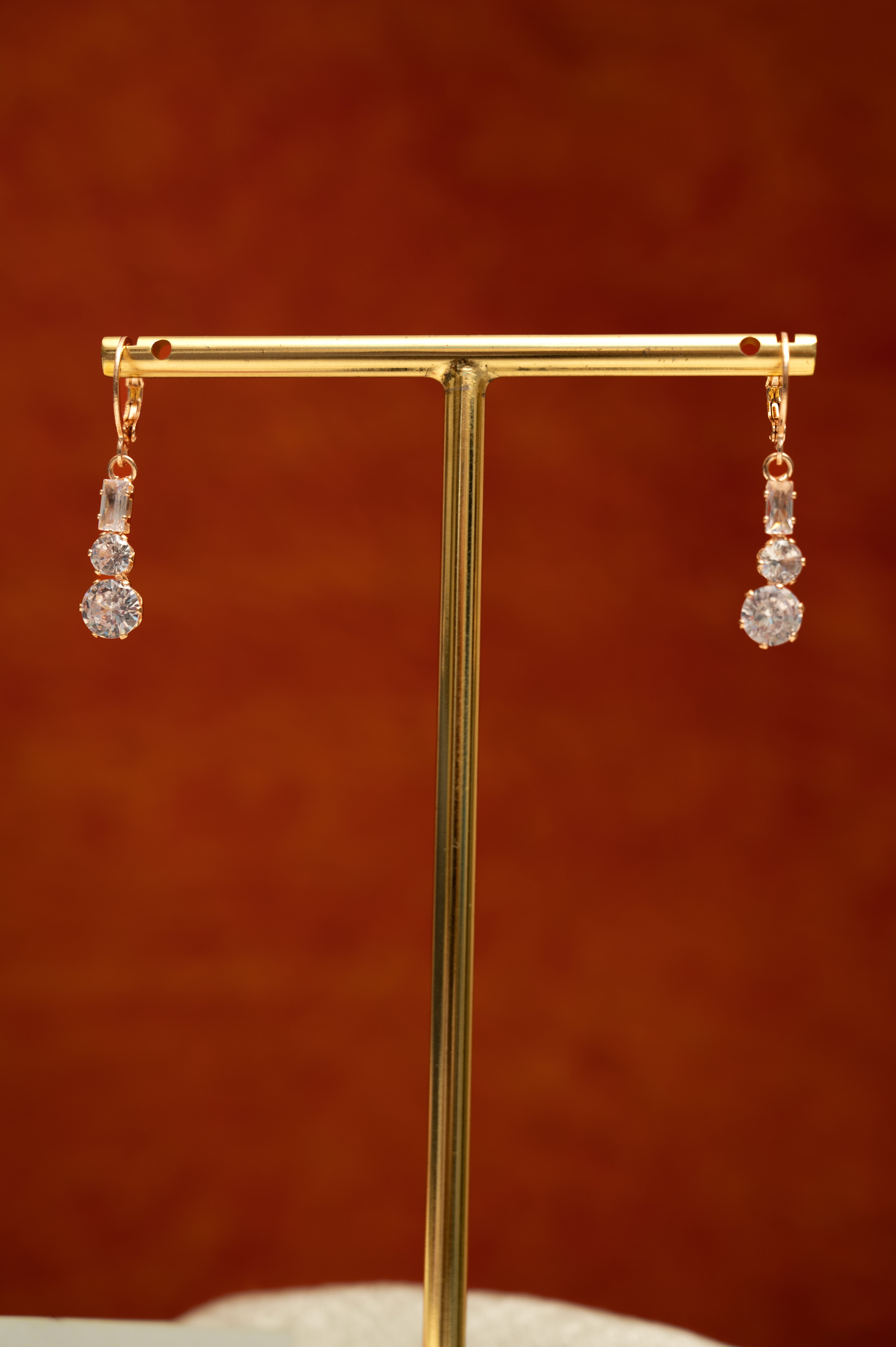 Halo Harmony Earrings Cubic Zirconia Alloy Drops & Danglers, Earring Set, Clip-on Earring