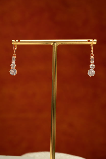 Halo Harmony Earrings Cubic Zirconia Alloy Drops & Danglers, Earring Set, Clip-on Earring
