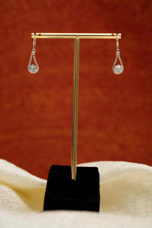 Halo Harmony Earrings Cubic Zirconia Alloy Drops & Danglers, Earring Set, Clip-on Earring