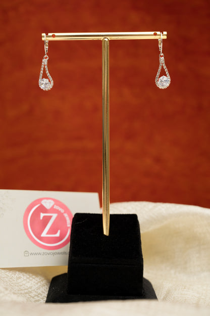 Halo Harmony Earrings Cubic Zirconia Alloy Drops & Danglers, Earring Set, Clip-on Earring