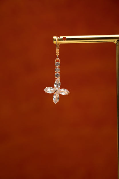 Rose Spark Earrings Cubic Zirconia Alloy Clip-on Earring, Drops & Danglers, Earring Set
