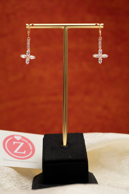 Rose Spark Earrings Cubic Zirconia Alloy Clip-on Earring, Drops & Danglers, Earring Set