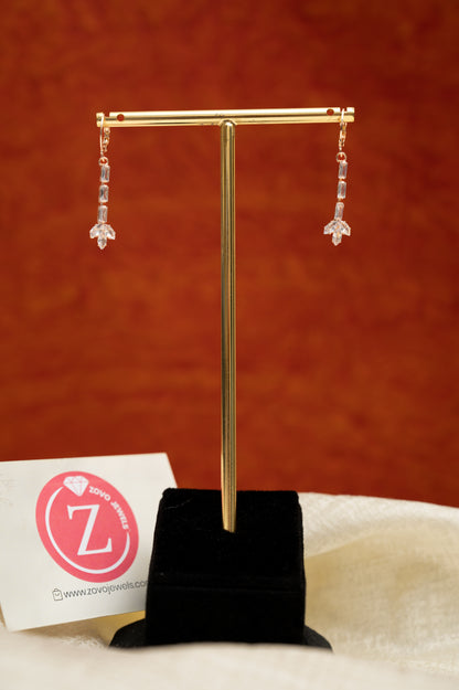 Rose Spark Earrings Cubic Zirconia Alloy Clip-on Earring, Drops & Danglers, Earring Set